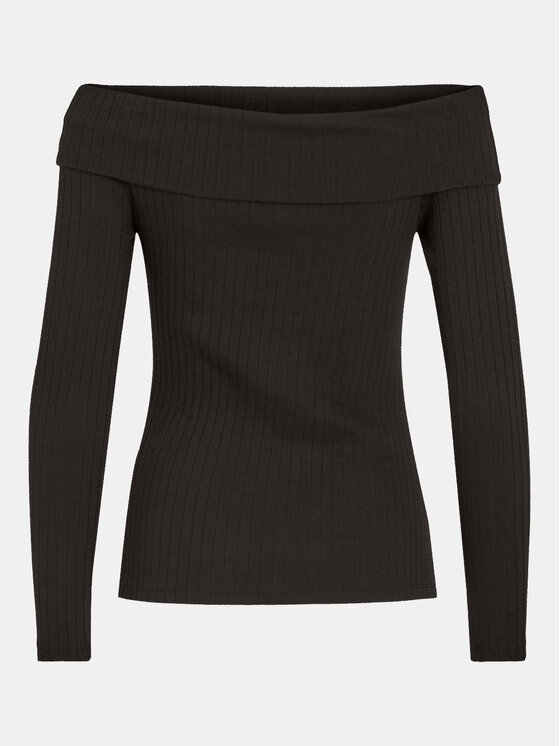 Vila Vila Μπλουζάκι Ommi 14104637 Μαύρο Regular Fit