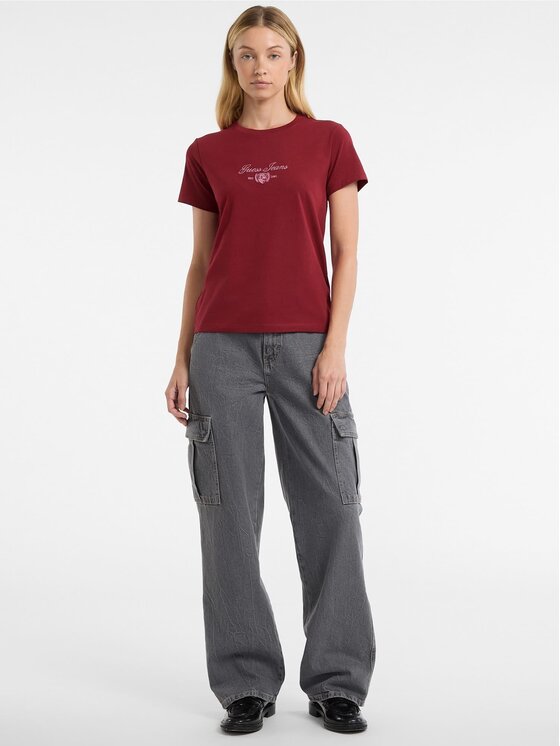 Guess Jeans Guess Jeans T-Shirt 178879 Czerwony Classic Fit