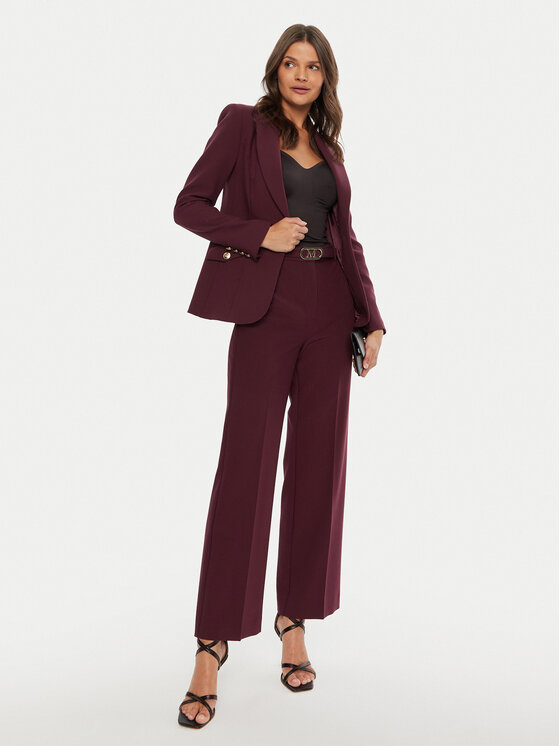 Marciano Guess Marciano Guess Hlače iz tkanine Celia 4BGB03 7046A Bordo rdeča Regular Fit
