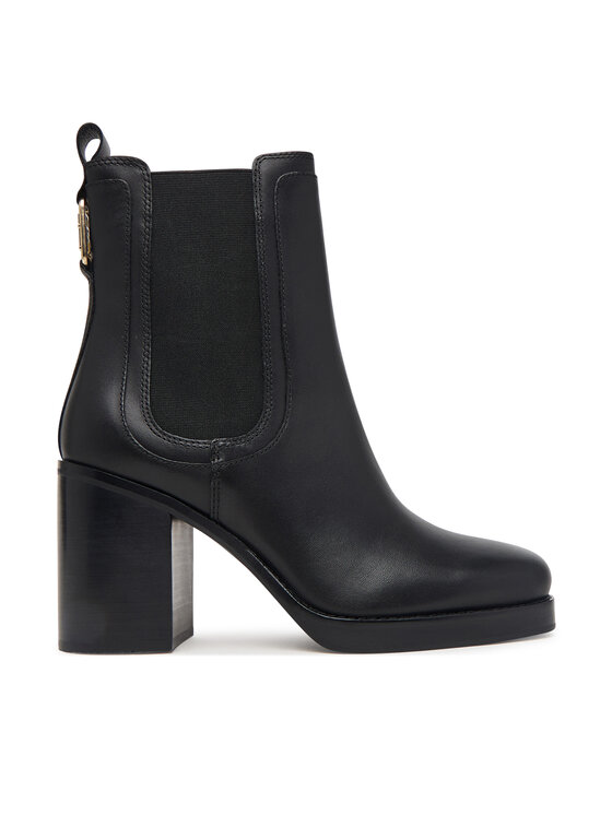 Tommy Hilfiger Tommy Hilfiger Боти Ltr Square Toe Heel Chelsea Boot FW0FW09555 Черен
