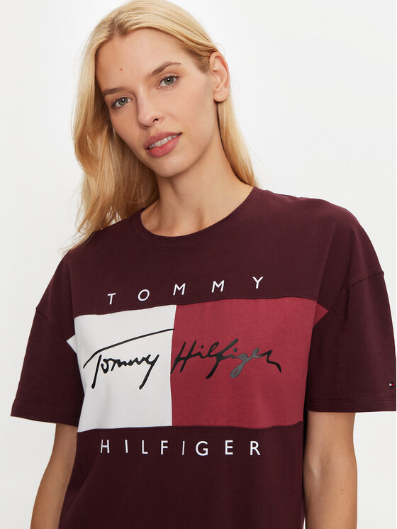 Tommy Hilfiger Tommy Hilfiger Kasdieninė suknelė UW0UW05631 Raudona Relaxed Fit