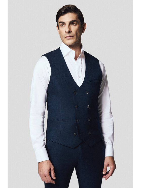 Lancerto Lancerto Kamizelka Favara KA131125000013 Granatowy Slim Fit