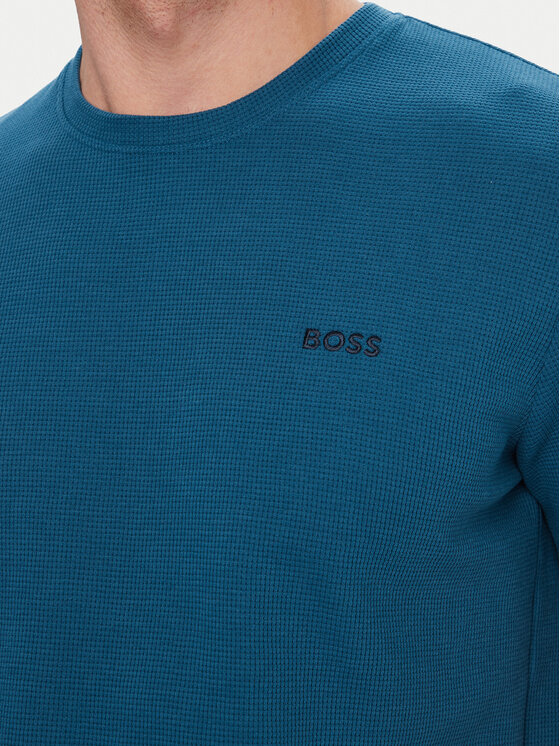 BOSS BOSS T-särk Waffle 50535892 Sinine Regular Fit