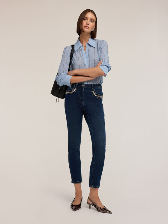 Motivi Motivi Jeansy P423Q004268N034 Niebieski Skin Fit