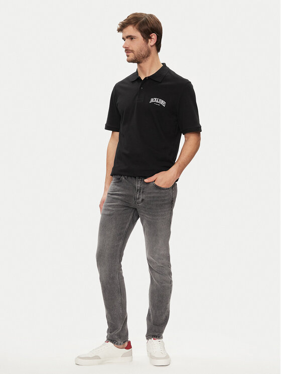 Jack & Jones Jack & Jones Polo Josh 12247387 Czarny Standard Fit