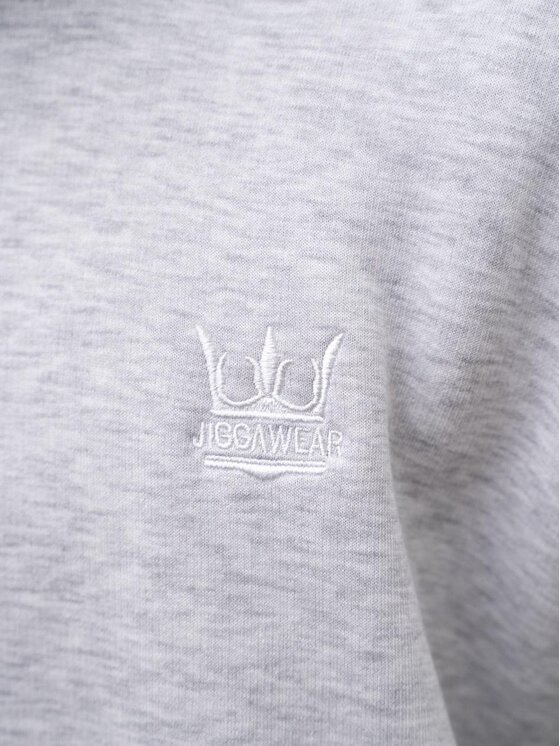 Jigga Wear Jigga Wear Bluza Szeroka luźna korona klasyczna 129601 Szary Oversize