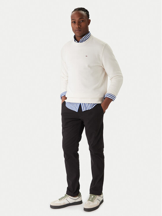 Tommy Jeans Tommy Jeans Medžiaginės kelnės Scanton DM0DM22404 Juoda Slim Fit