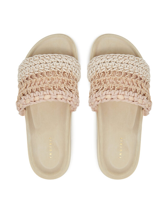 Inuikii Inuikii Şlapi Loose Knitted 70104-110 Bej