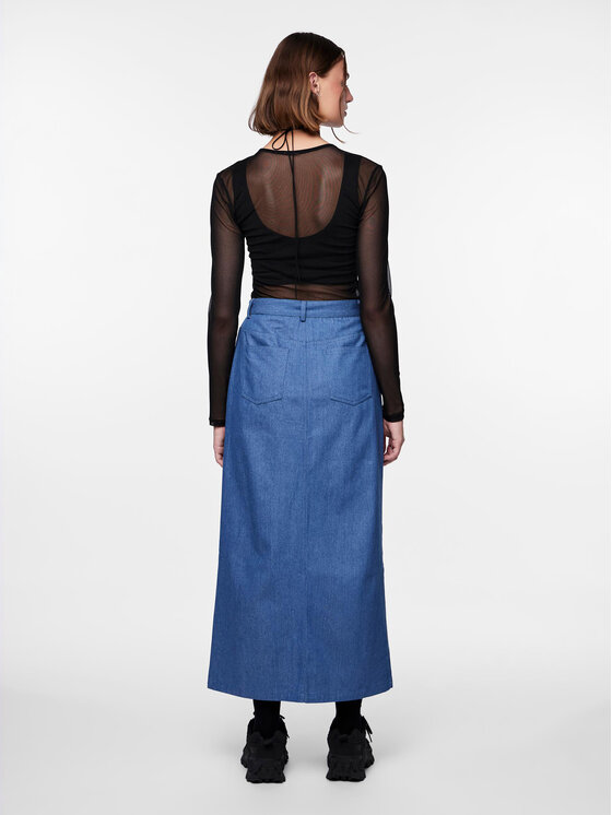 Pieces Pieces Φούστα τζιν 17150001 Μπλε Regular Fit