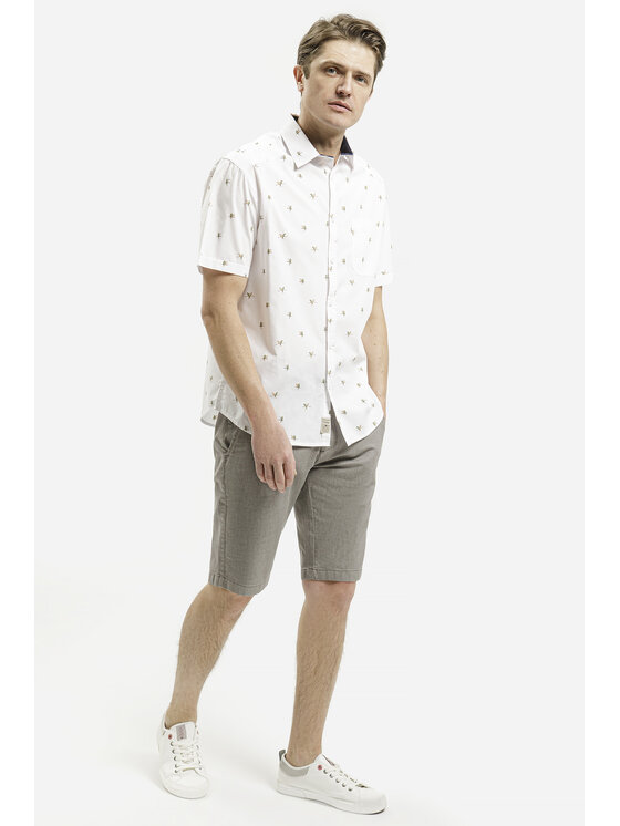 Cross Jeans Cross Jeans Koszula 35597-008 Biały Regular Fit