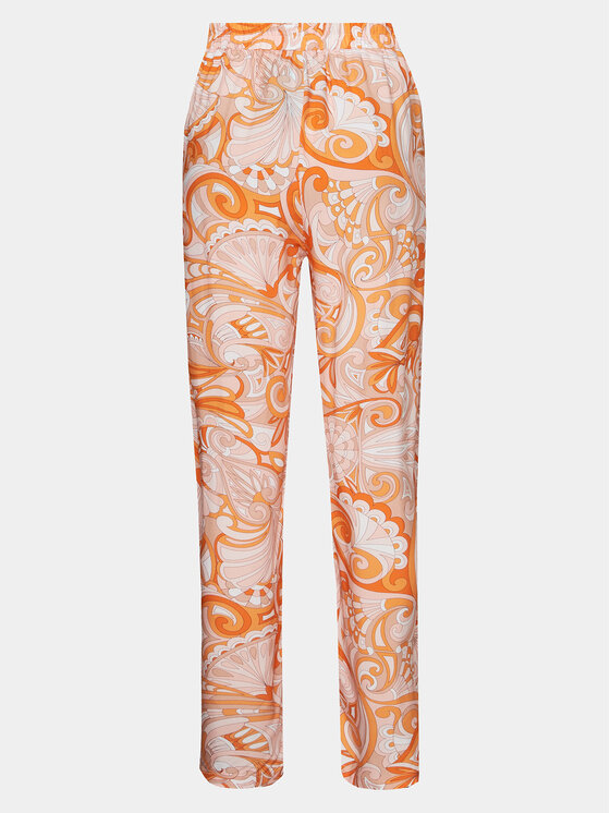 Melissa Odabash Melissa Odabash Hlače iz tkanine Olivia CR Oranžna Relaxed Fit