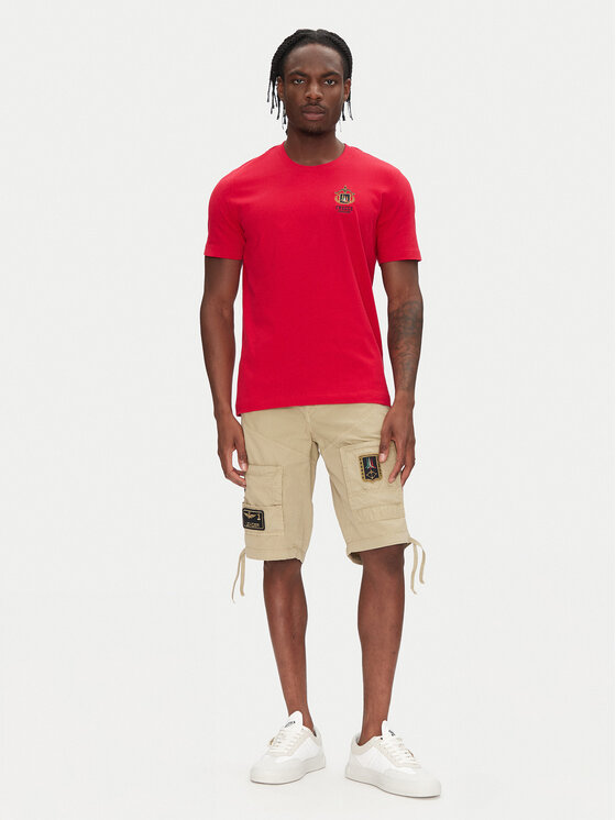 Aeronautica Militare Aeronautica Militare Marškinėliai 251TS2391J592 Raudona Regular Fit