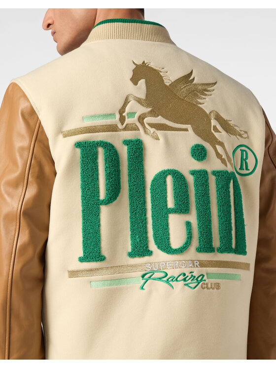 PHILIPP PLEIN PHILIPP PLEIN Kurtka bomber 24141 Beżowy Regular Fit