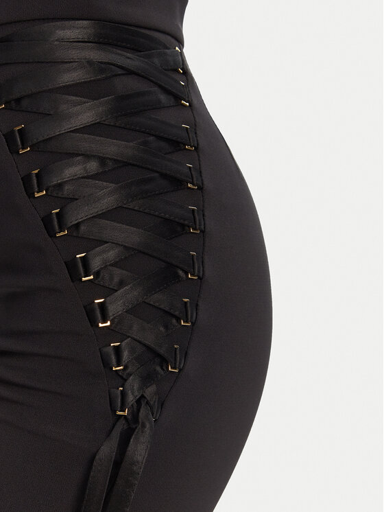 Elisabetta Franchi Elisabetta Franchi Riidest püksid PA-083-51E2 Must Regular Fit