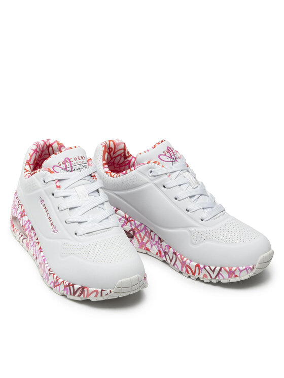 Skechers Skechers Sneakersy Uno Loving Love 155506/WRPK Biały