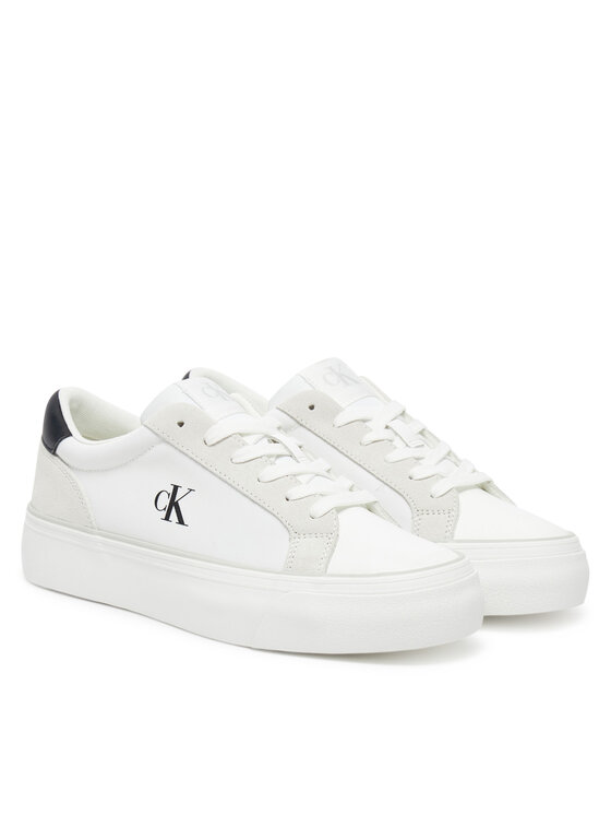 Calvin Klein Jeans Calvin Klein Jeans Гуменки Vulc Flatform Mg Nylon Mix YW0YW01896 Бял