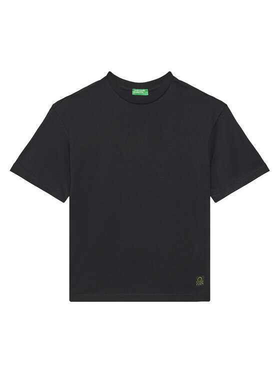 United Colors Of Benetton United Colors Of Benetton T-Shirt 35RYC10NC Černá Regular Fit