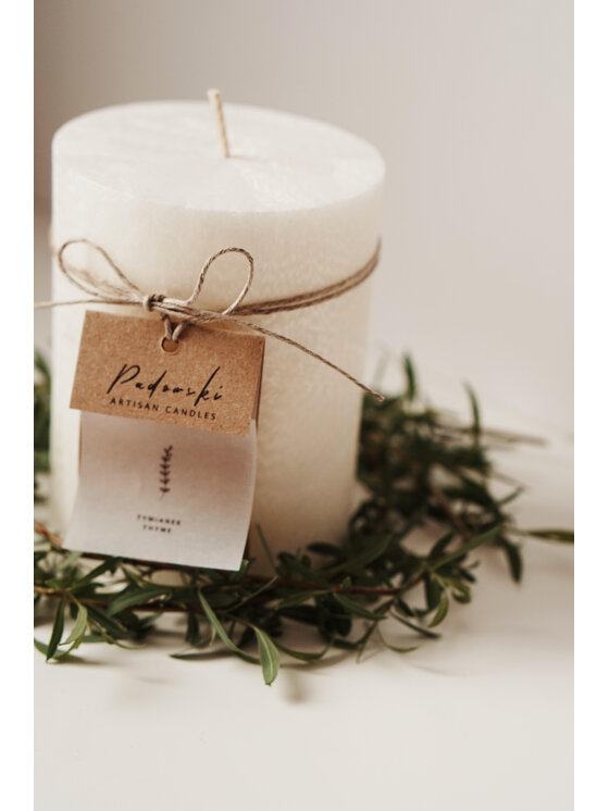 Padowski Artisan Candles Padowski Artisan Candles Świeca klasyczna tymianek Biały