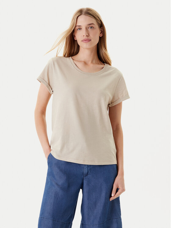 United Colors Of Benetton United Colors Of Benetton T-Shirt 3BVXD109F Béžová Regular Fit