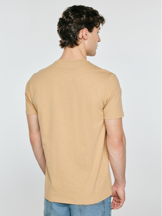 BIG STAR BIG STAR T-Shirt TOMES Beżowy Basic Fit