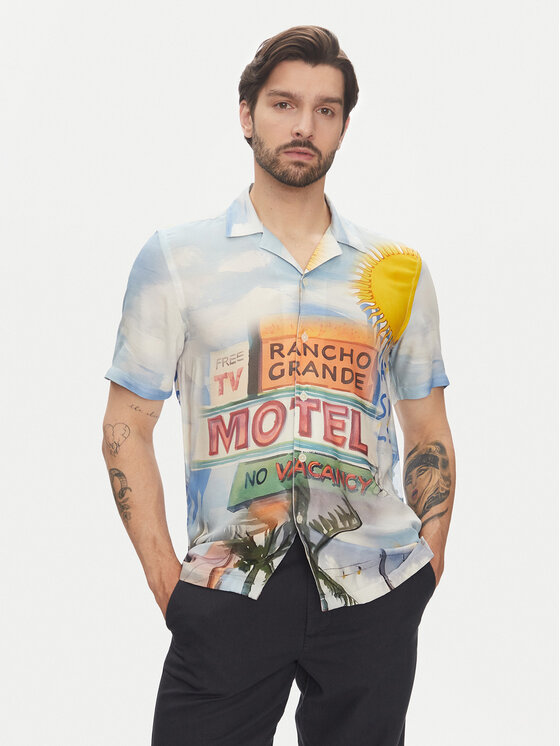 Lindbergh Lindbergh Cămașă 30-203735 Colorat Relaxed Fit