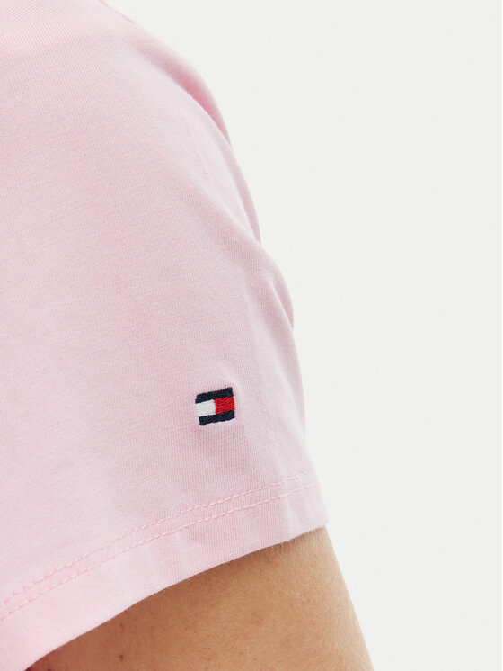 Tommy Hilfiger Tommy Hilfiger T-Shirt WW0WW48710 Růžová Slim Fit