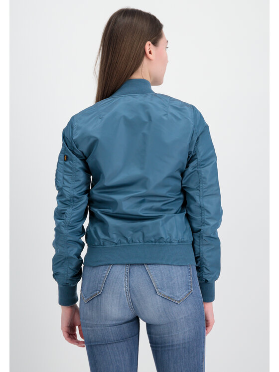 Alpha Industries Alpha Industries Kurtka bomber MA-1 VF Light Bomber Jacket Women Błękitny Slim Fit