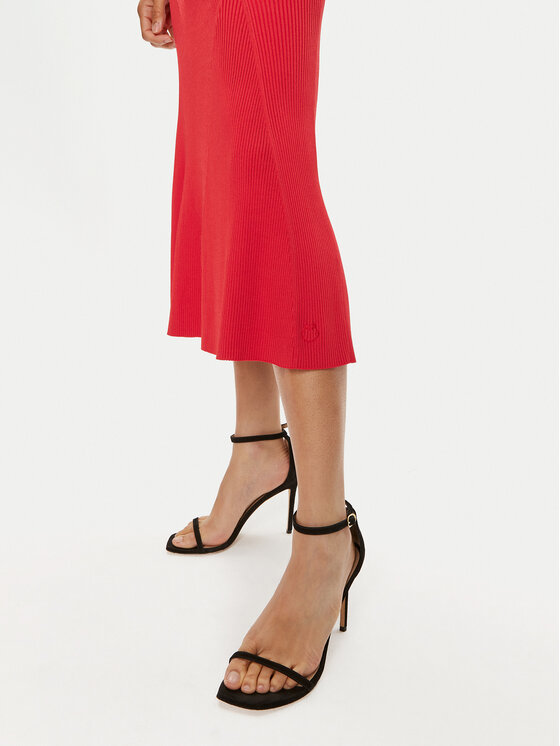 PINKO Pinko Sukienka dzianinowa Aloe Abito 102800 A170 Czerwony Slim Fit