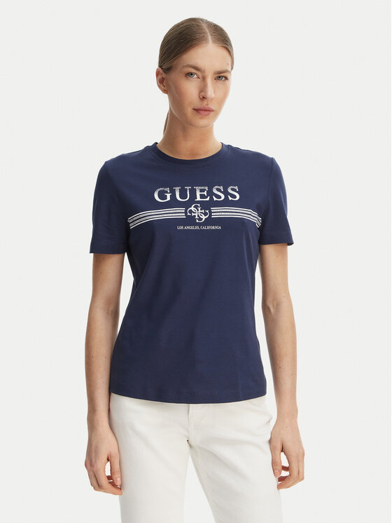 Guess Tričko V6GI07 K2968 Čierna Regular Fit