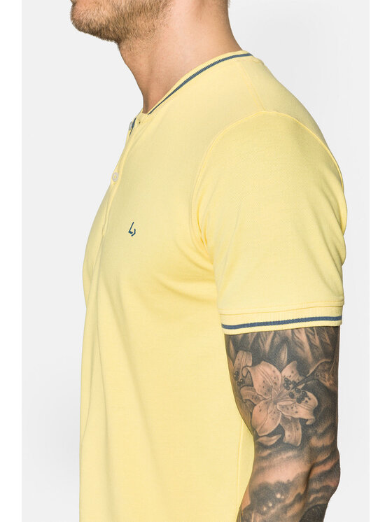 Lancerto Lancerto Polo Damian PO073122000014 Żółty Regular Fit