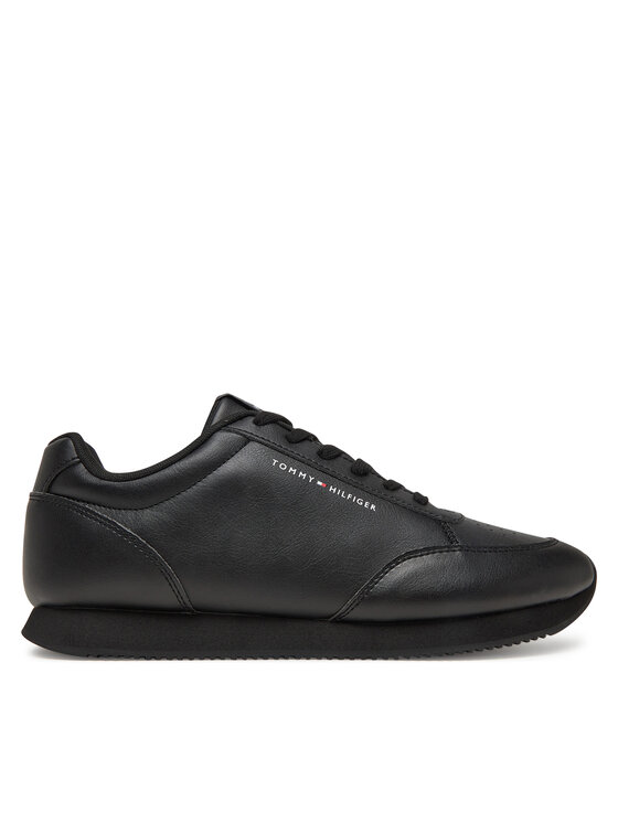 Tommy Hilfiger Tommy Hilfiger Laisvalaikio batai Lo Runner Pu Mix FM0FM05419 Juoda