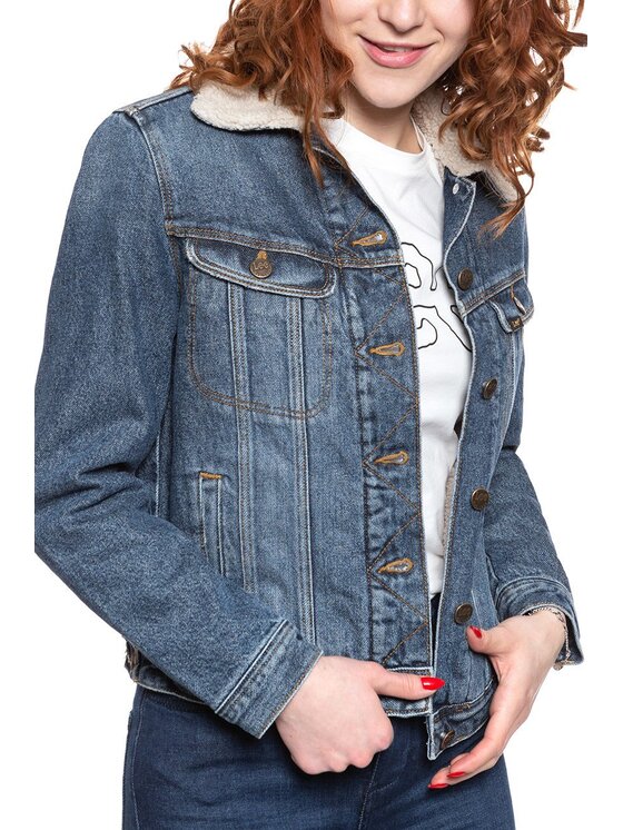 Lee Lee Giacca da donna SHERPA RIDER Blu Regular Fit