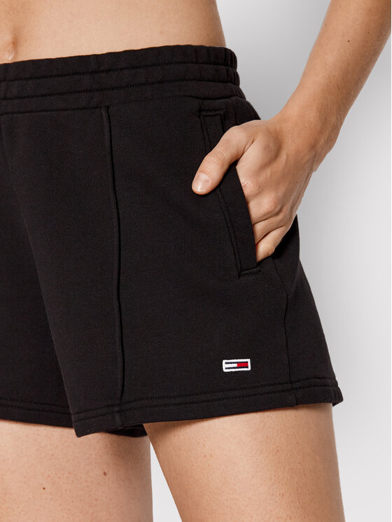 Tommy Jeans Tommy Jeans Sportske kratke hlače Essential DW0DW12626 Crna Regular Fit
