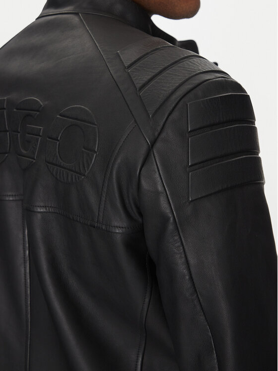 HUGO HUGO Geacă de piele Ludok 50530780 Negru Regular Fit