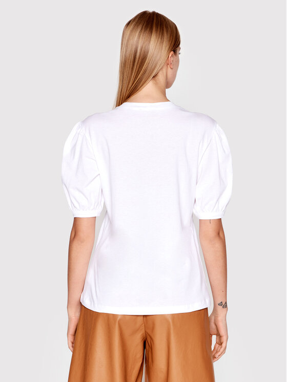 Sisley Sisley Bluză 3I1XL100C Alb Regular Fit