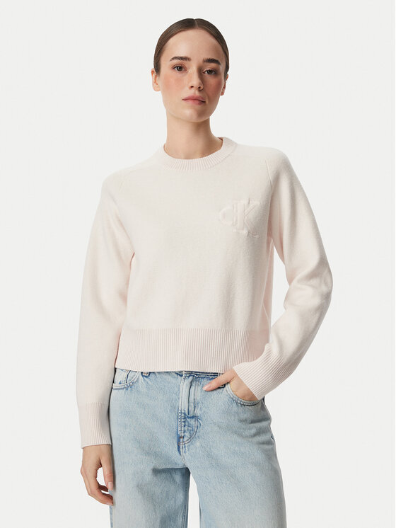 Calvin Klein Jeans Пуловер LV047H320G Светлорозов Regular Fit