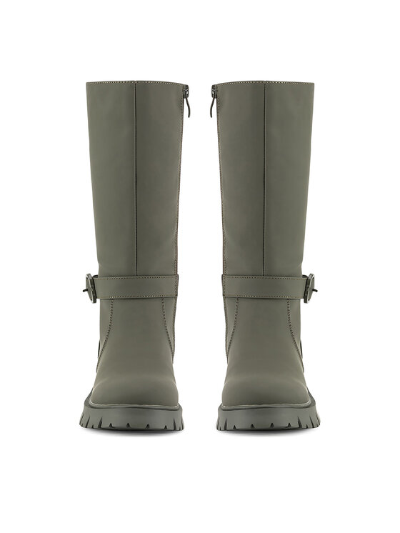 DeeZee DeeZee Kozačky ve vojenském stylu CS5907-18 Khaki