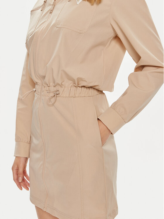Guess Guess Igapäevane kleit Aurelie V4YK01 WG982 Beež Regular Fit