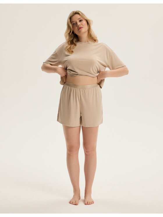 Esotiq Esotiq Szorty 43917 Żółty Regular Fit