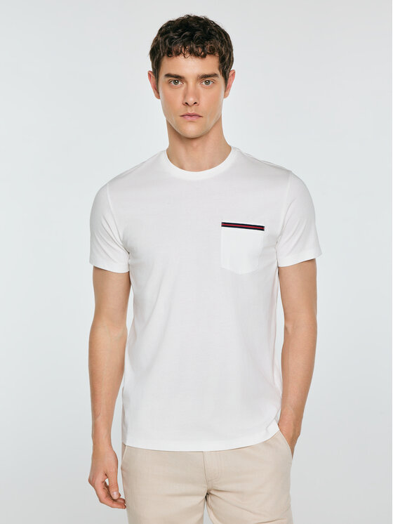 BIG STAR BIG STAR T-Shirt TOMS Biały Basic Fit