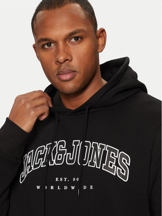 Jack&Jones Jack&Jones Majica dugih rukava 12256521 Crna Relaxed Fit
