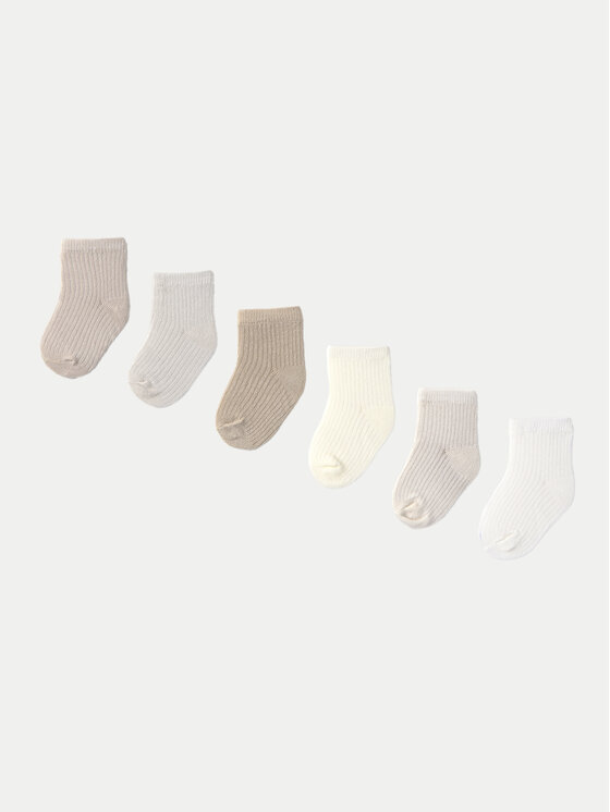 Mayoral Mayoral Set di 6 paia di calzini lunghi da bambini 9860 Beige