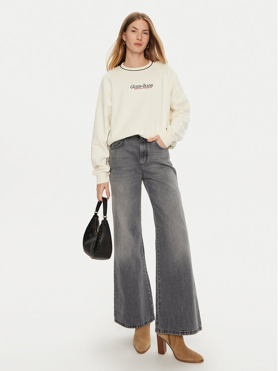 Guess Guess Pulóver W4BQ18 KC811 Ekru Regular Fit