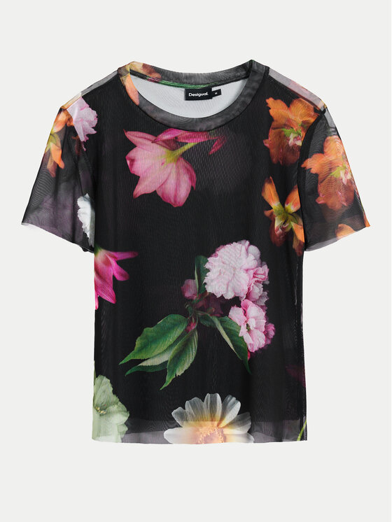 Desigual Desigual T-Shirt Des Moines 25SWTK88 Μαύρο Regular Fit