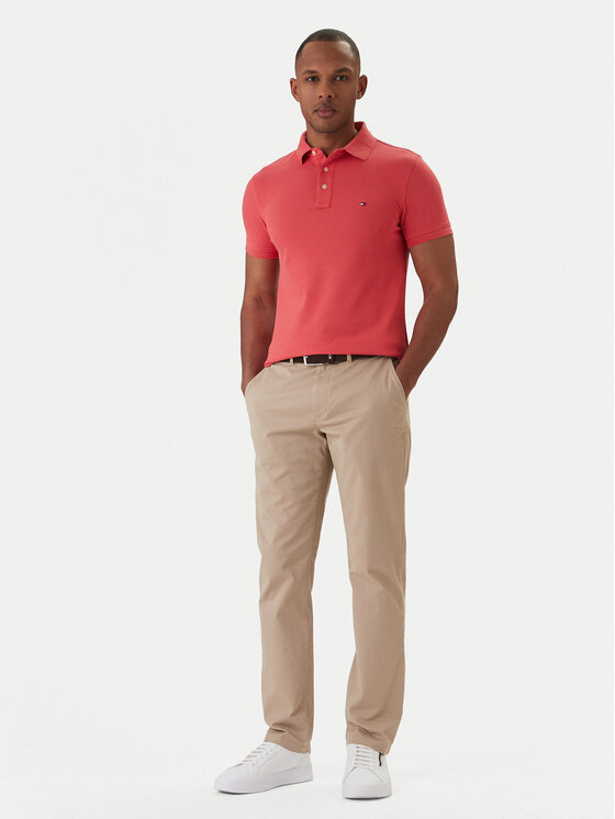 Tommy Hilfiger Tommy Hilfiger Polo 1985 MW0MW17771 Koralowy Slim Fit