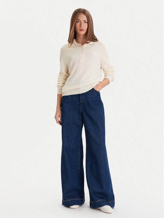 Lacoste Lacoste Sveter AF4010 Écru Regular Fit