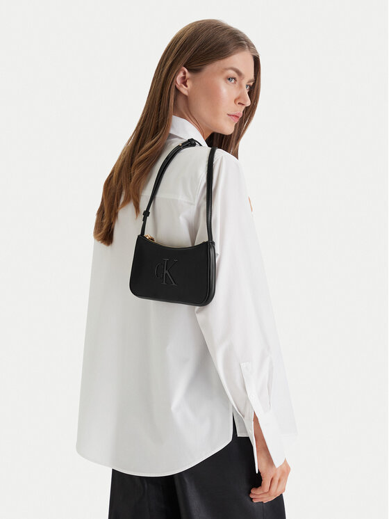 Calvin Klein Geantă Bold Ck Mini Bag LV04F1125G Negru