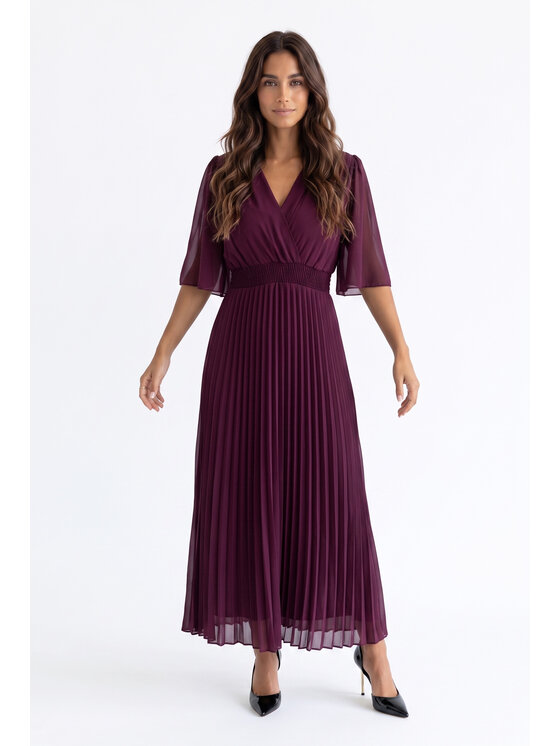 FIGL FIGL Sukienka koktajlowa M1124 Fioletowy A-Line Fit