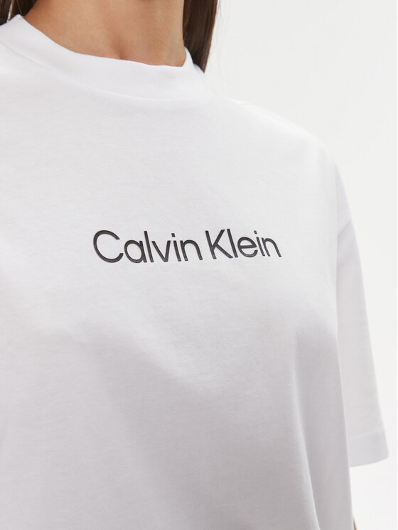 Calvin Klein T-Shirt K20K206778 Fit Weiß Regular Hero Oversized Shirt Logo T