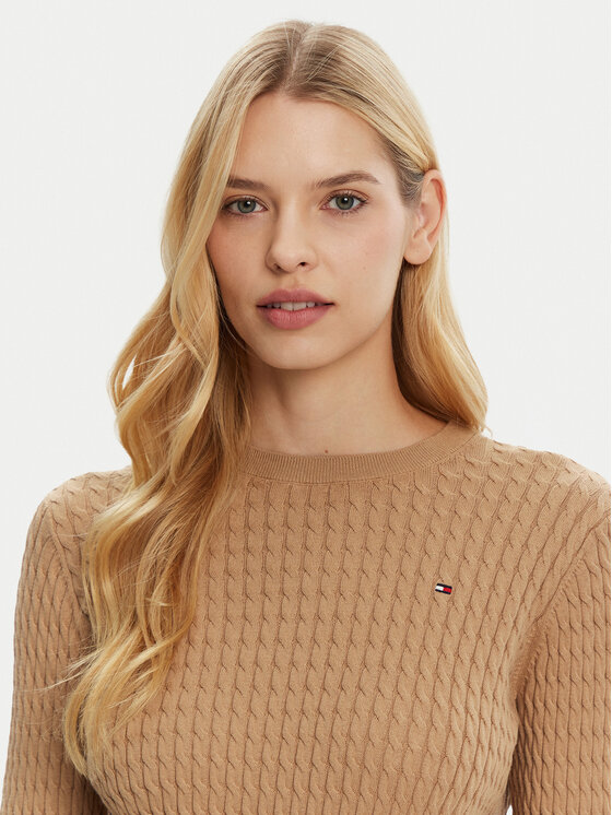 Tommy Hilfiger Tommy Hilfiger Sweter WW0WW44993 Brązowy Regular Fit